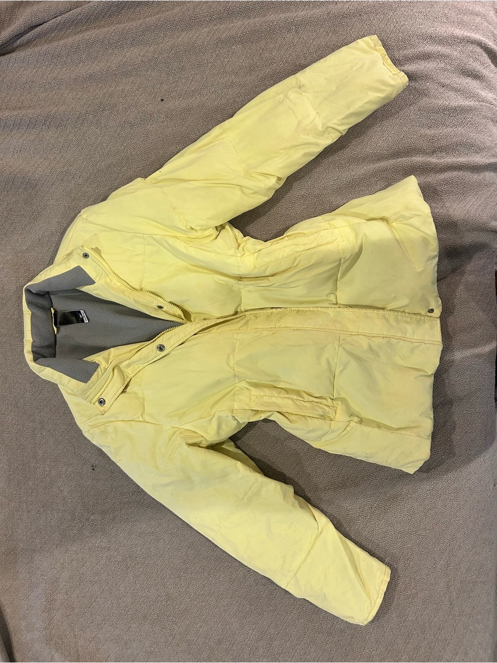 Yellow Puffer Jacket - Lightweight Insulated Coat